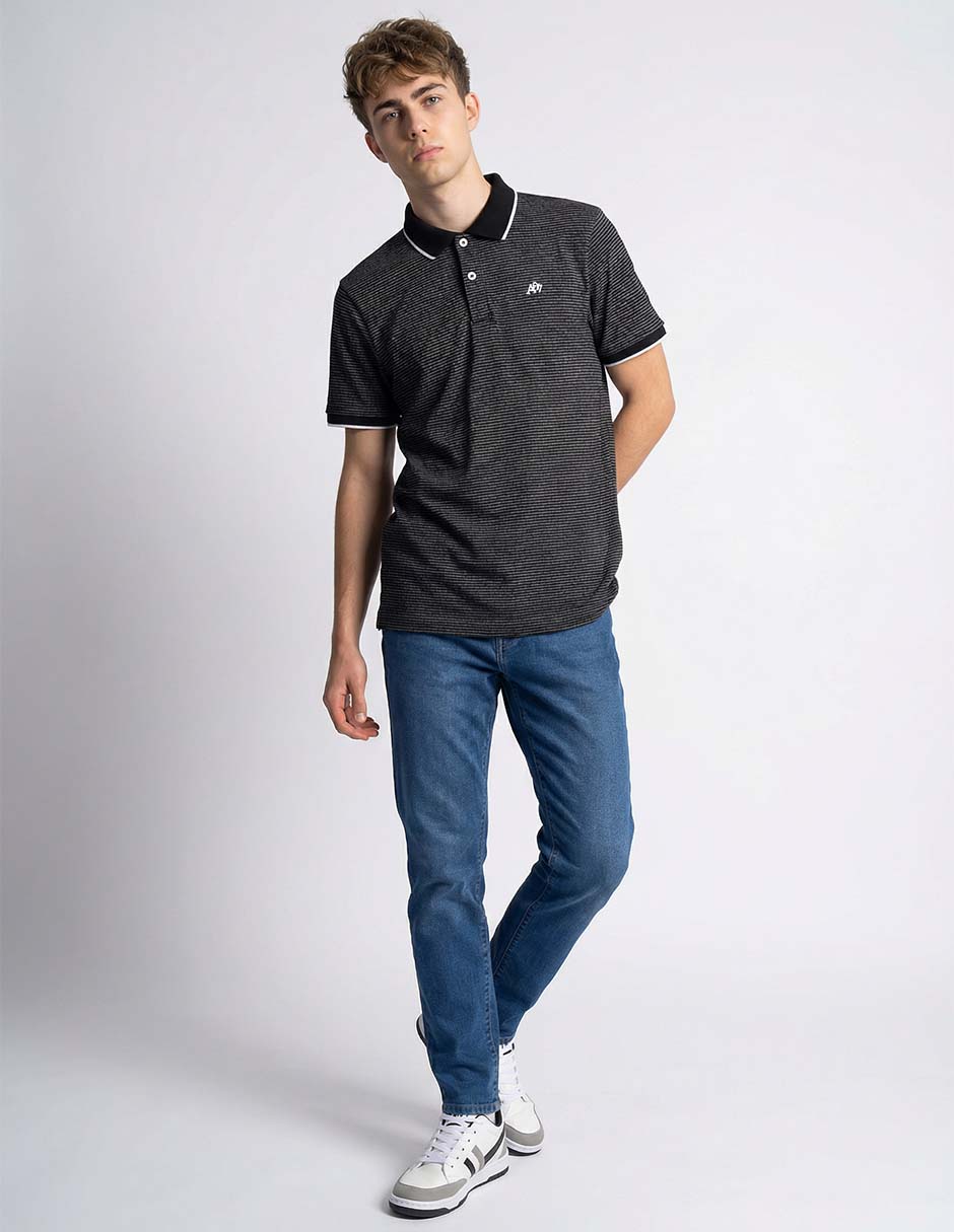 PLAYERA POLO AERO 2611 ALGOD, G, NEGRO