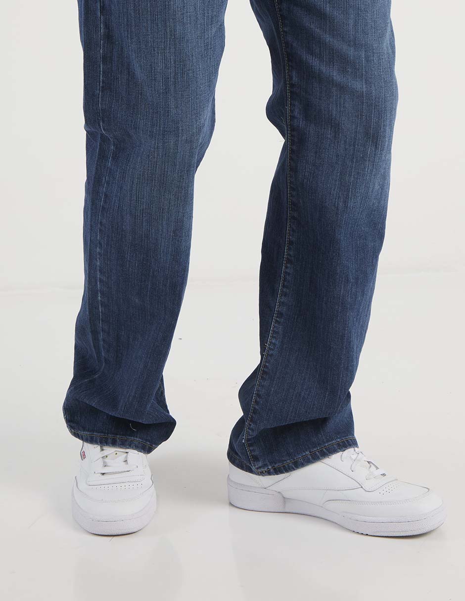 Jeans straight lavado whisker para hombre 5